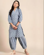 Henci Printed Kurti with Pant Set | Slub Cotton Fabric | Daily & Festive Wear Outfit