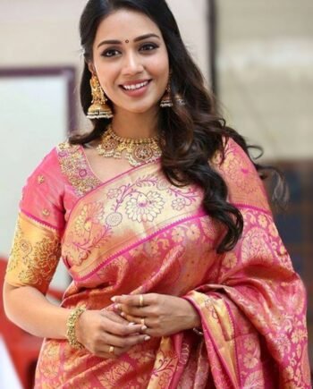 Elegant Soft Lichi Silk Saree with Rich Jacquard Work