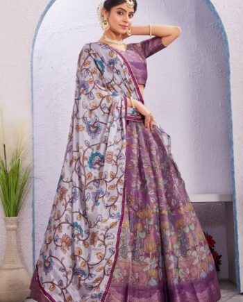 Graceful Soft Dola Cotton Silk Lehenga Choli with Chinon Dupatta