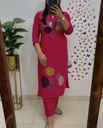 Super Hit Cotton Coord Set with Embroidered Kurti & Pant