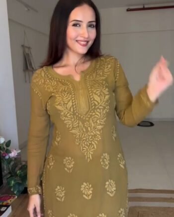 Elegant Faux Georgette 3-Piece Set with Dupatta